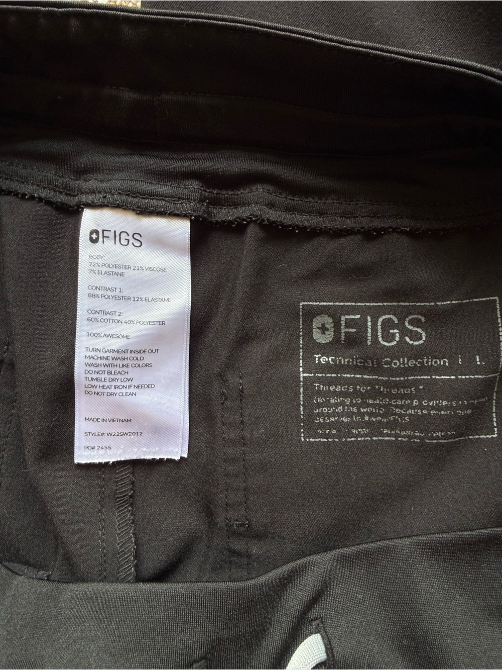 Figs Zamora Black Jogger Scrub Pants - Picture 5 of 8